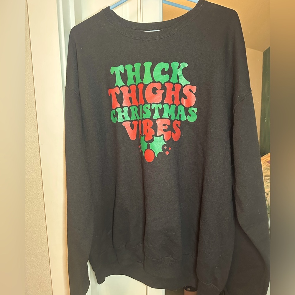 XL Sweatshirt with graphic, worn once on Christmas!
